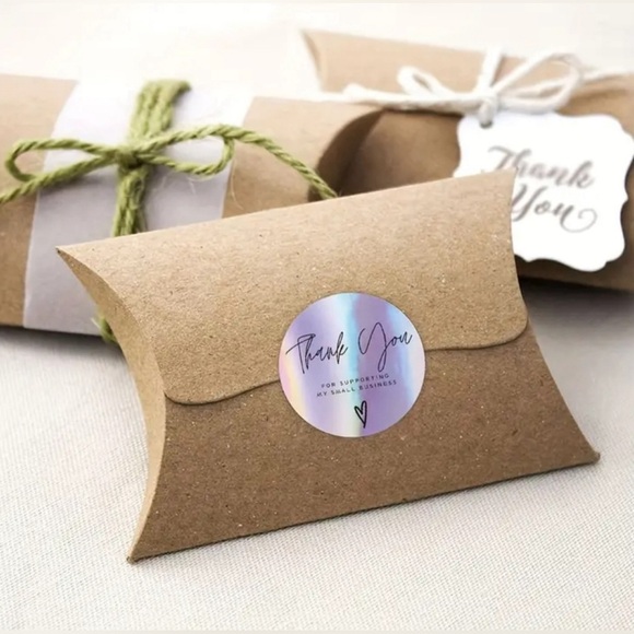 Holographic Thank You Stickers Roll 500pc - Picture 2 of 2